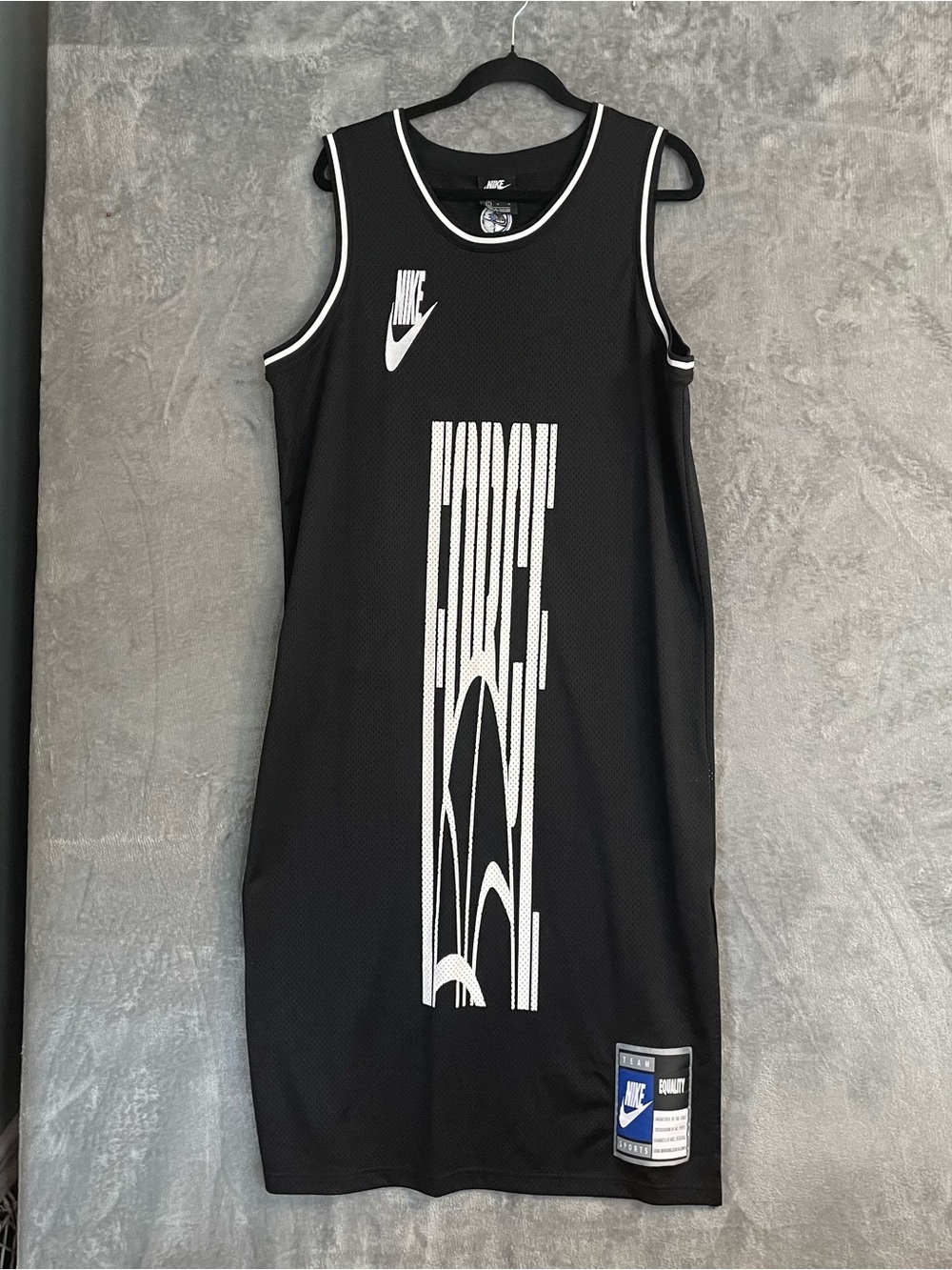 Nike Sportswear Force Equality Logo Basketball Jersey Dress Large